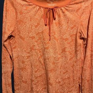 Eddie Bauer Orange Long Sleeve Top medium